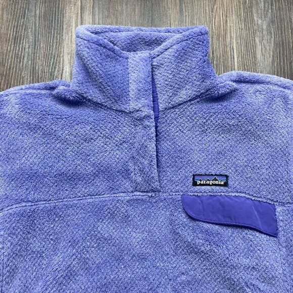 Patagonia Women's Re-Tool Snap-T Fleece Pullover Large Purple - Picture 3 of 6
